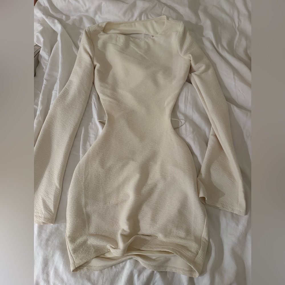 Camila Coelho Ivory Textured dress